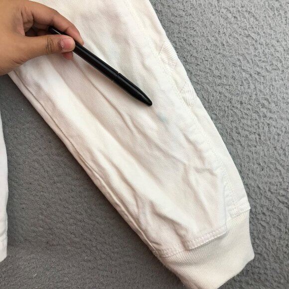 Men's Diesel Full Zip Bomber Jacket White Fraternity size L - Picture 6 of 15